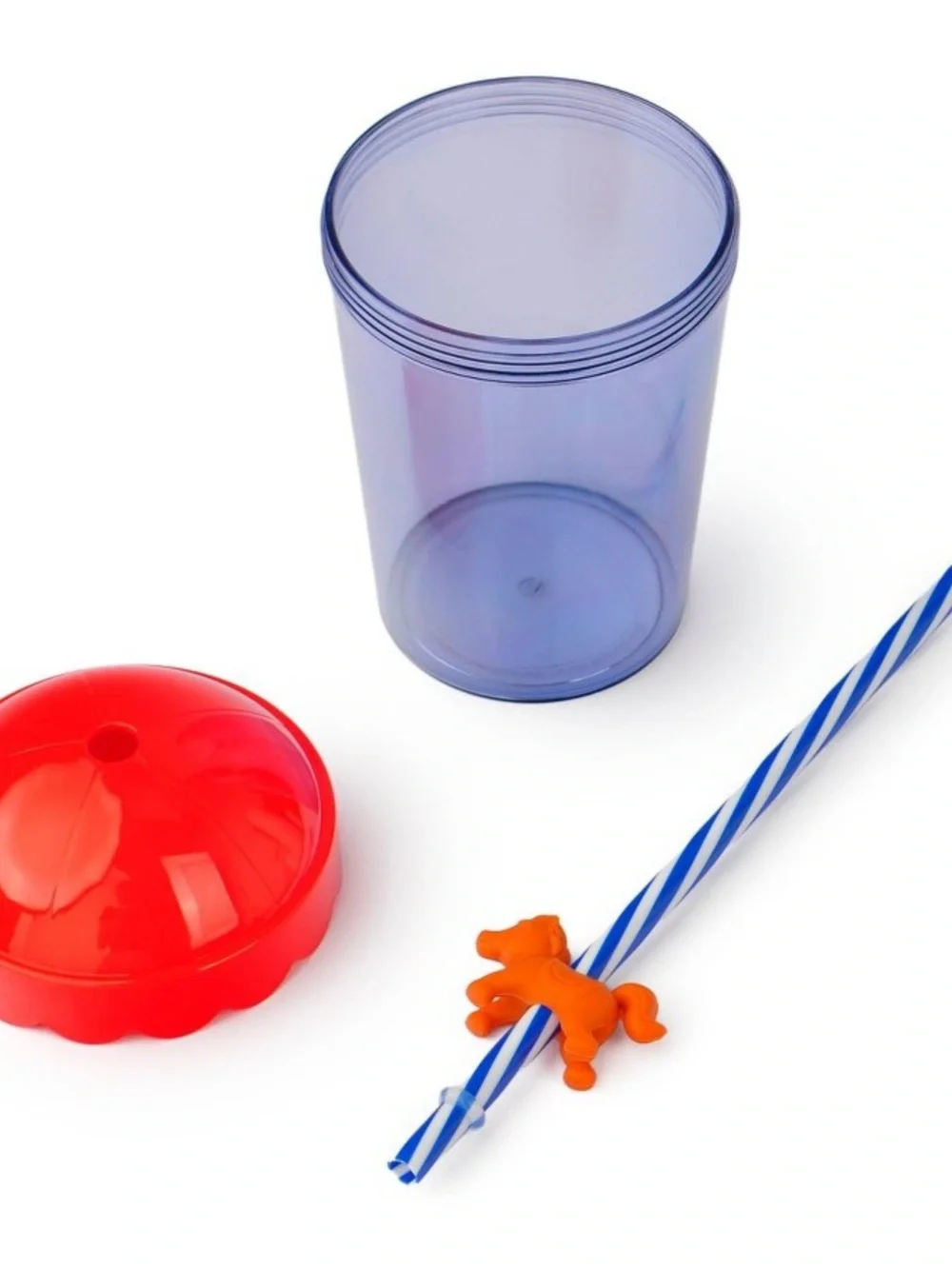 Set of 2 Red Carousel Pony Tumbler Cups with Straws - Target Bullseye Drinkware